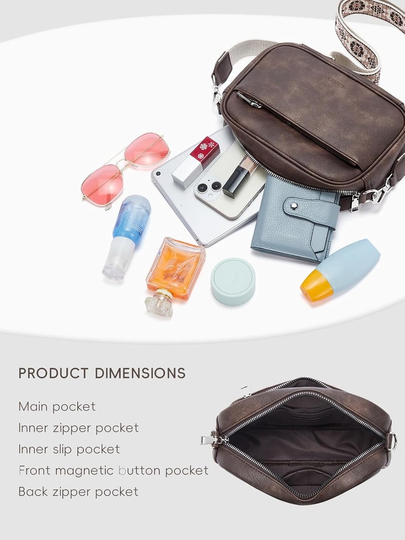 CLUCI Purses for Women Crossbody Bags for Women Cross Body Bag Crossbody Purse with Adjustable Wide Strap - Image 5